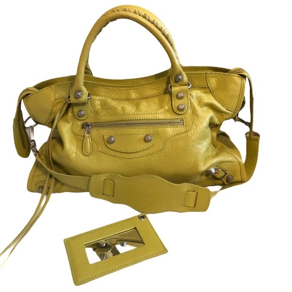 BALENCIAGA Yellow Leather City Bag - Picture 3 of 14